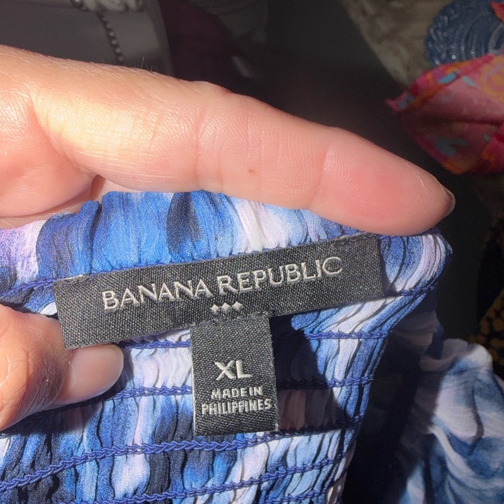 Banana Republic Flutter Tie Back empire waist top size XL - Picture 9 of 9